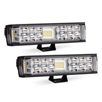 7 inch Led Light Bar,Autofeel 2 Pcs LED Pods Flood Spot Combo Beam 60W 6500K Driving Work Fog Light Off Road Super Bright Waterproof for Jeep UTV Truck Sand Rail ATV SUV Ford Chevrolet