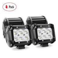 Nilight LED Light Bar 4PCS 4 Inch 18W LED Bar 1260lm Flood Led Off Road Driving Lights Led Fog Lights Jeep Lighting LED Work Light for Van Camper SUV ATV ,2 Years Warranty