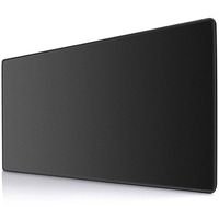 Ktrio Extended Gaming Mouse Pad with Stitched Edges, Large Mousepad with Premium-Textured Cloth, Non-Slip Rubber Base, Waterproof Keyboard Pad, Mouse Mat for Gamer, Office & Home, 31.5x15.7 in, Black