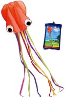 Hengda Kite Software Octopus Flyer Kite with Long Colorful Tail for Kids, 31-Inch Wide x 157-Inch Long, Large, Orange