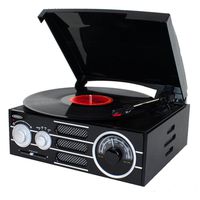 JENJTA300 - JENSEN JTA300 3-Speed Stereo Turntable with AM FM Stereo Radio