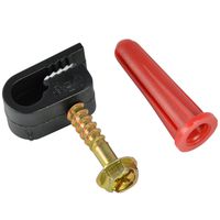 Gardner Bender PEC-31525WA Cable Clamp Coaxial Cable Clamp, Secures RG-59 & RG-6 Coaxial, 1/4"., Black