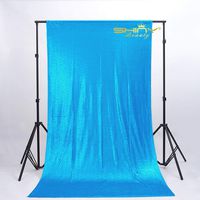 ShinyBeauty Turquoise Sequin Backdrop 6FTx8FT Aqua Blue Glitter Backdrop Curtain Aqua Sequin Fabric -0912S