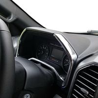 Miaoge Dashboard Side meter Chrome Cover trims Kit for 2015 2016 2017 2018 Ford F150 F250 F350 Super Duty