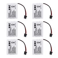 EBL Pack of 6 Replacement Cordless Phone Battery for Home Phone Uniden BT-446 BT446, BP-446 BP446, BT-1005 BT1005, DCT646, TRU8885, TRU8885-2, TRU8888, Wham,BBTY0457001, BBTY0458001