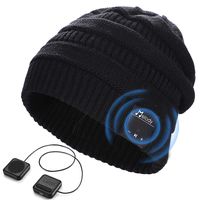 LNKK Bluetooth Beanie Hat, Stylish Knitted Music Beanie Hat Cap with HD Stereo Headphones Earphones Headset Speaker Mic Hands-Free Talking for Men Women Winter Outdoor Fitness