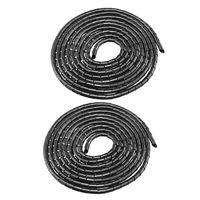 uxcell 2pcs Spiral Wire Wrap Cable Wrap Cord 9/16-inch x 15ft Black PE Polyethylene Tubing for Computer Cable