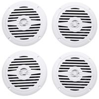 (4) Rockville MS525W 5.25" 800 Watt Waterproof Marine Boat Speakers 2-Way White