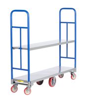 Little Giant HE-1648-RS High End Bulk Handling Truck with Removable Shelf and Non-Marking Polyurethane Swivel Wheels, 200 lbs Shelf Capacity, 48" Length x 16" Width