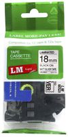 LM Tapes - Premium 3/4" (18mm) Black on Matte Silver Compatible TZe P-touch Tape for Brother PT-1830, PT1830 Label Maker with FREE Tape Guide Included