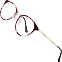 ATTCL Blue Light Blocking Glasses Women Round Anti Blue Light Computer Glasses UV400 Anti Eyestrain 19702purple