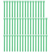 Pasow 50pcs Reusable Fastening Adjustable Cable Ties wire Management (8 Inch, Green)