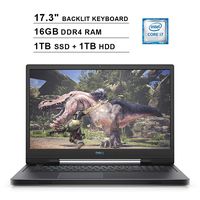 2019 Dell G7 17 17.3 Inch FHD Gaming Laptop (9th Gen Inter 6-Core i7-9750H up to 4.5GHz, 16GB DDR4 RAM, 1TB SSD (Boot) + 1TB HDD, NVIDIA GTX 1660 Ti 6GB, Backlit Keyboard, Bluetooth, Windows 10)