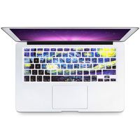 HRH Spanish Silicone Keyboard Cover Skin for MacBook Air 13,MacBook Pro 13/15/17 (with or w/Out Retina Display, 2015 or Older Version)&Older iMac EU Layout Keyboard Protector-Starry Night