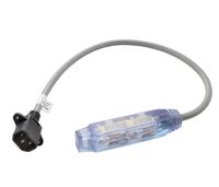 AC WORKS [C14B515-018 IEC C14/ Sheet E IT Plug to Bar Style Household Power Strip Tri-Outlet