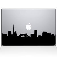 The Decal Guru 2073-MAC-13A-BLA Pittsburg City Skyline Decal Vinyl Sticker, Black, 13\" MacBook Air