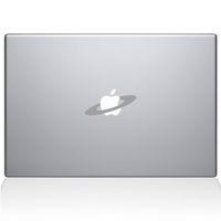 The Decal Guru 2068-MAC-15P-S Saturn's Rings Decal Vinyl Sticker, Silver, 15\" MacBook Pro (2015 & Older)