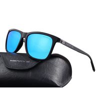 MERRY'S Unisex Polarized Aluminum Sunglasses Vintage Sun Glasses For Men/Women S8286 (Blue, 56)