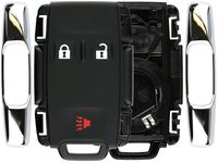 KeylessOption Keyless Entry Remote Control Car Key Fob Case Shell Button Pad Outer Cover for Chevy GMC M3N-32337100