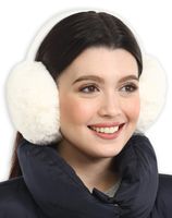 Womens Ear Muffs - Winter Ear Warmers/Covers - Cable Knit Furry Fleece Earmuffs for Cold Weather