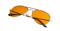 Anti-Blue Blocking Computer Glasses | Amber Orange Readers Block Blue Light | Better Night Sleep Men Women Silver Frame +1.5