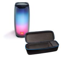 JBL Pulse 4 Wireless Bluetooth IPX7 Waterproof Speaker Bundle with divvi! Portable Hardshell Travel Case - Black