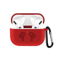 UPOLS Compatible with AirPods Pro Case, Protective Cover with Keychain, Bounce Carrying Case Compatible with Apple AirPods Pro Charging Case [2019 Release] Soft Slim Silicone Case Skin with (Red)