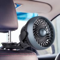 Car Fan, Battery Operated USB Car Fan with Aroma Function, 4 Speed,Work Quiet,360 Degree Rotatable Car Fan,5V Cooling Air Small Personal Fan for Car,Rear&Back Seat Passenger Dog Kids etc(Blue)