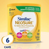 Similac NeoSure Infant Formula with Iron, For Babies Born Prematurely, Powder, 13.1 ounces (Pack of 6)