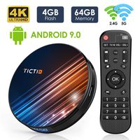 Android 9.0 TV Box 4GB RAM 64GB ROM, TICTID R8 Pro Android TV Box RK3318 Quad-Core 64bit with Dual-WiFi 5G/2.4G, BT 4.0, 4K2K UHD H.265, USB 3.0 Smart TV Box
