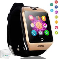 Touch Screen Smart Watch Bluetooth Wrist Watch Pedometer Fitness Tracker Smartwatch Sleep Monitor Compatible Android Cell Phones Samsung Galaxy S8 S9 S10 J8 J7 J6 Huawei Lg ZTE Men Women Boys Gold