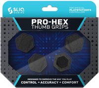 Sliq Gaming PS4 Pro-Hex Thumb Stick Grips - PlayStation 4 - Black