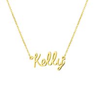 Personalized Name Necklace 18K Gold Plated New Mom Bridesmaid Gift Jewelry for Kelly