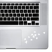 StickAny Palm Series Birds Flying Sticker for MacBook Pro, Chromebook, and Laptops (White)