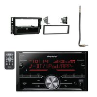 Pioneer Vehicle Digital Media 2DIN Receiver with Bluetooth Enhanced Audio Functions, Black with Metra General Motors 06-UP Dash Multi Kit and Metra Chrysler 2002 Antenna Adapter Cable