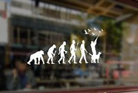 25 Centimeters Hunt Evolution Hunter with Dog Duck Shooter Vinyl Stickers Funny Decals Bumper Car Auto Computer Laptop Wall Window Glass Skateboard Snowboard