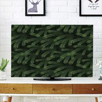 Winter Indoor POP TV dust Cover,Cover Type 50"/52" LCD TV 3D Printed with Vivid Fir Pine Branches Trees Coniferous Trees Evergreen Nature Forest,Silk Textured Microfiber Cloth Easy to Cover Your TV