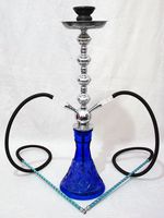 LIGHT OF DAY 26" Large 2 Hose Hookah Pipe Sheesha Nargila for Shisha Smokers