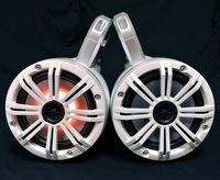 Kicker White Wake Tower System with 6.5" Marine RGB LED Speakers (pair)
