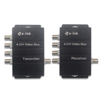 E-link 4Ch CCTV Video Multiplexer Over 1 Coaxial Cable for Standard Analog Cameras (Black 4 Ch)
