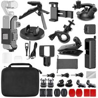 LANYIB 33-in-1 OSMO Pocket Accessories Kit, DJI Osmo Pokcet Expansion Kit Including Extension Holder, Mobile Phone Holder, Tripod, Car Suction Cup Bracket, Strap Clip, Charging Base and More