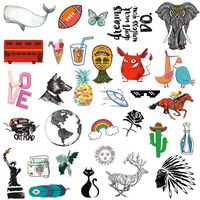 Stickers for Water Bottles - 34 Pack Cute, Waterproof, Trendy, Aesthetic Stickers for Teens Girls | 100% Vinyl | Perfect for Waterbottle Laptop Phone Luggage Travel