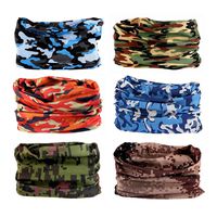Toes Home 6PCS Outdoor Magic Headband Elastic Seamless Bandana Scarf UV Resistence Sport Headwear Boho Series for Yoga Hiking Riding Motorcycling