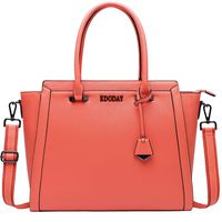 Laptop Bag for Women,13,14,15.6 Multi Pocket Laptop Briefcase Work Tote Bag with Durble Cossbody Shoulder Strap,Coral