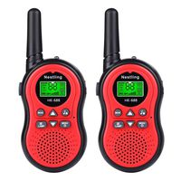 BYBOO Nestling HK-688 Mini Walkie Talkies 2 Way Radio Toys for Kids Girls Boys 3-12 Year Old (1 Pair, Red)