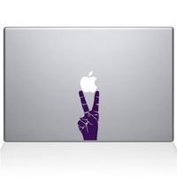 The Decal Guru Peace Sign Hand MacBook Decal Vinyl Sticker - 13" MacBook Air - Lavender (1147-MAC-13A-LAV)