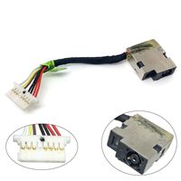 DBParts DC Power Jack Cable Harness for HP Chromebook 11-V000NA 11-V001NA 11-V002DX 11-V010NR 11-V011DX 11-V012NR 11-V020NR 11-V050NA 11-V050SA 11-V051NA 11-V051SA, DC Power Jack for 90W AC Adapters