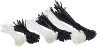 AmazonBasics Assorted Self-Locking Nylon Cable Zip Ties (6, 8, and 12 Inch), 300 Pack - Black and White