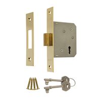 Era 2.5-inch/ 64mm 3 Lever Deadlock - Brass Effect