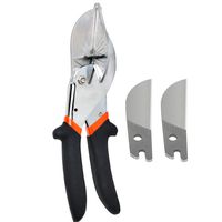 FLORA GUARD Miter Shears - 45 to 135 Degree Multifunctional Trunking Shears for Angular Cutting of Moulding and Trim, Hand Tools for Cutting Soft Wood, Plastic, PVC and more, Including 2 Spare Blades